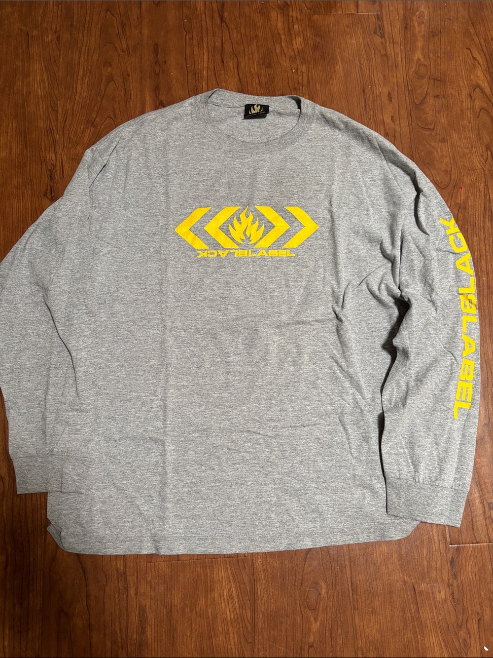Black Label Vintage Grey Long Sleeve Skateboard Shirt
